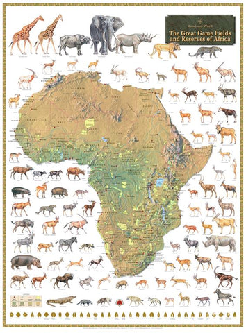 Great Game Fields and Reserves of Africa - Laminated